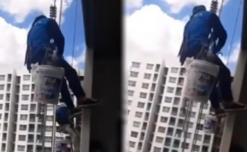 Tailandia: Mujer corta la cuerda de seguridad de pintores que trabajaban en un rascacielos (VIDEO)
