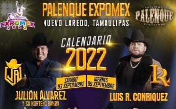 Lista cartelera del Palenque Expomex
