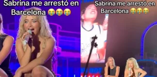 Sabrina Carpenter ‘arresta’ a fan mexicano por ser demasiado sexy durante “Juno” en Barcelona