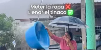 VIDEO: Mujer usa la lluvia para llenar su tinaco y conquista las redes