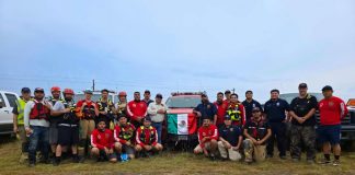 Bomberos de Acuña Coahuila se integraron a labores de búsqueda y rescate tras las inundaciones en Texas