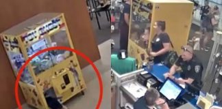 VIDEO: Niño queda atrapado en máquina de peluches y tienen que llamar a la policía