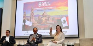 Alcaldesa Carmen Lilia Canturosas destaca liderazgo de Nuevo Laredo en foro internacional encabezado por embajador de Estados Unidos en México