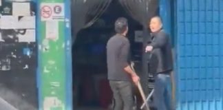 Discusión por un agua mineral se sale de control y terminan a palazos