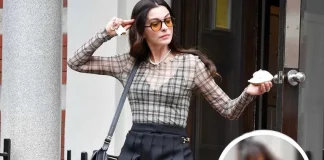 ¡Cayó con estilo! Anne Hathaway sufre caída en grabación ‘El diablo viste a la moda 2’