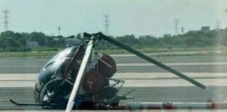 Helicóptero colapsa en aeropuerto de Ciudad del Carmen, Campeche