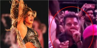 Captan a Antonio de la Rúa viendo a Shakira interpretar ‘Día de enero’, mientras miles la coreaban a su alrededor