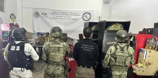 Marina asegura 41 máquinas tragamonedas en Chiapas