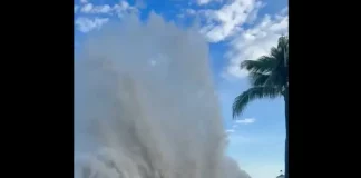 Olas malecón Puerto Vallarta huracán Priscilla