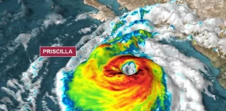 Ciclón ‘Priscilla’ se degrada a tormenta tropical en costas de Baja California Sur