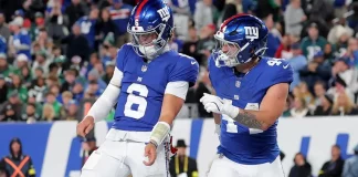 Giants sorprende y derrota por paliza a Eagles