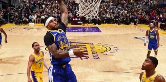 Warriors abre fuego con base en triples para vencer a Lakers