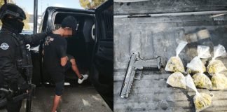 Detienen a menor de edad con arma de fuego y droga