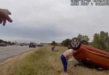 VIDEO: Policías y civiles levantan auto y salvan a un bebé tras choque en Texas