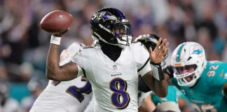 Lamar Jackson regresa con triunfo de Ravens sobre Dolphins