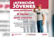 Aplazan sorteo militar para conscriptos clase 2007 hasta nuevo aviso