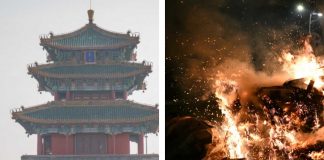 Devastador incendio consume templo de mil 500 años en China