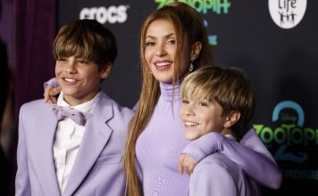 Milan y Sasha se derriten de amor por su mamá Shakira en el estreno de ‘Zootopia 2’