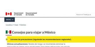 Canadá emite alerta de viaje para 13 estados en México por violencia y crimen organizado