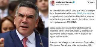 Alejandro Moreno anuncia apoyo LEGAL gratuito a jóvenes detenidos en marcha de la Generación Z