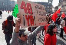 Marchan trabajadores por semana laboral de 40 horas