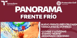 Frente frío 17 llegará a Tamaulipas este fin de semana con mínimas de 8°C