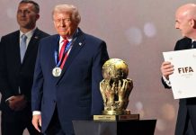 FIFA otorga a Donald Trump el Premio FIFA de la Paz