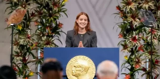 Hija de María Corina Machado recibe el premio Nobel en ausencia de su madre