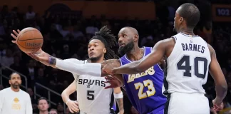 Lakers se despiden de la NBA Cup tras caer ante San Antonio Spurs
