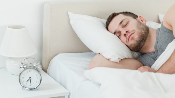 Attractive man sleeping