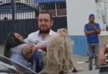 VIDEO: Mujer embarazada descubre a su esposo con la amante y se agarran a golpes en la calle