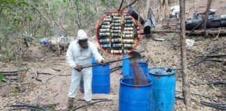 Destruyen 46 explosivos artesanales en Badiraguato y aseguran laboratorio de metanfetamina en Culiacán