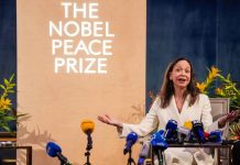 El Nobel no se puede transferir, dice Instituto; Machado dijo que quería “compartirlo” con Trump