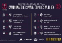 Listos los duelos de Octavos de la Copa del Rey