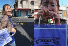 Coreana en México se emociona al recibir su primera bolsa de mercado por Año Nuevo