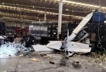 Avioneta cae en empresa cercana al Aeropuerto de Saltillo; hay dos lesionados