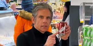 El actor Ben Stiller, del estrellato de Hollywood a vender sus refrescos en supermercados