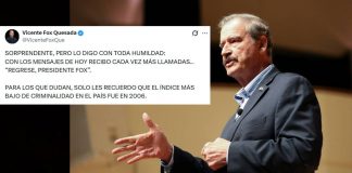 Nacional Fox asegura que le piden volver a la presidencia tras violencia por muerte de El Mencho