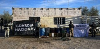 Decomisan más de dos mil litros de diesel en Sonora