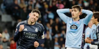 Real Madrid venció en el último aliento del partido al Celta de Vigo: se acercó otra vez al Barcelona