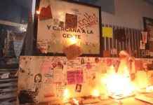 Colectivas feministas vandalizan inmediaciones de la Fiscalía de Puebla durante marcha del 8M