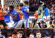 Batalla campal en final entre Cruzeiro y Atlético Mineiro deja 23 expulsados