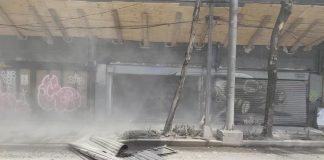 Colapsa estructura de edificio en construcción cerca del Metro San Antonio Abad