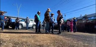 Campesinos riegan frijol en vialidades de Zacatecas por segundo día consecutivo