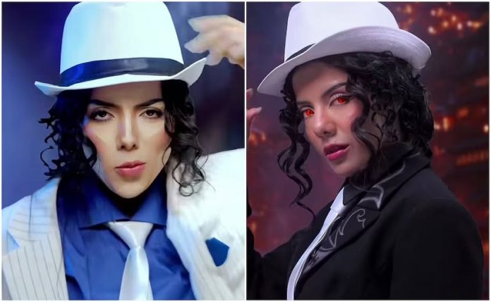 Doris Jocelyn fusiona a Michael Jackson con villano de Demon Slayer en icónico trend; video se vuelve viral en TikTok