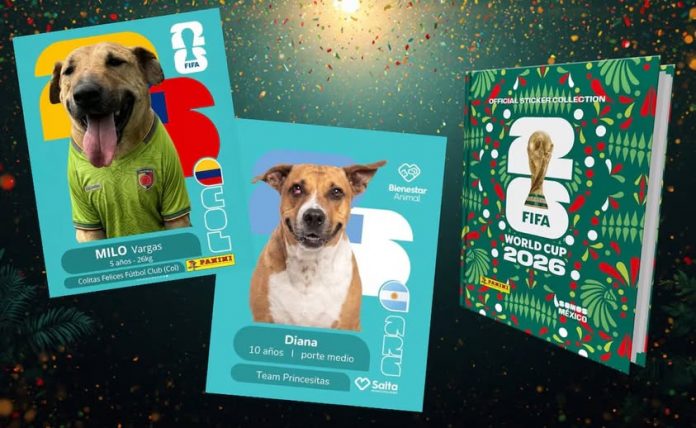 Campaña de adopción de perritos inspirada en estampas del Mundial 2026 se viraliza; así es la propuesta