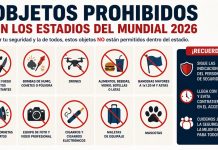 FIFA revela lista de objetos prohibidos para entrar a los estadios del Mundial 2026 en México