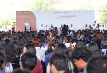 Reafirma alcaldesa Carmen Lilia Canturosas compromiso con la educación; entrega obras en preparatoria al poniente de la ciudad
