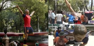 Miembros de la CNTE destruyen estatuas del Mundial 2026 en Reforma | VIDEO