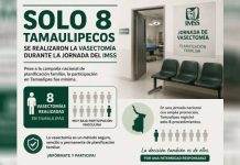 Solo ocho tamaulipecos se realizaron la vasectomía durante jornada del IMSS